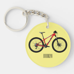 Bicycle cartoon illustration key ring