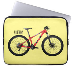 Bicycle cartoon illustration laptop sleeve