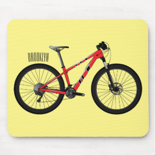Bicycle cartoon illustration mouse mat