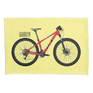 Bicycle cartoon illustration pillowcase