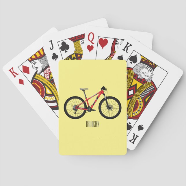 Bicycle cartoon illustration playing cards (Back)