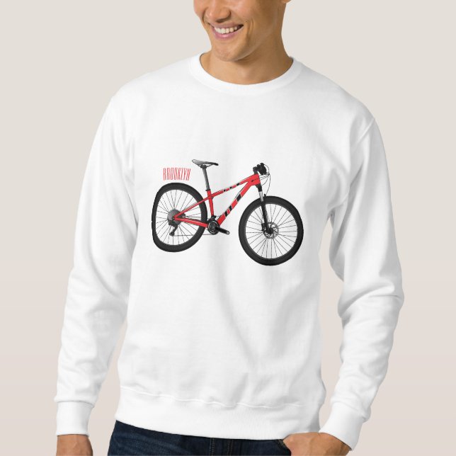 Bicycle cartoon illustration sweatshirt (Front)