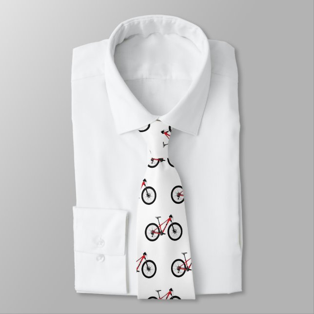 Bicycle cartoon illustration tie (Tied)