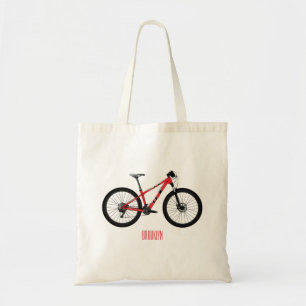 Bicycle cartoon illustration tote bag