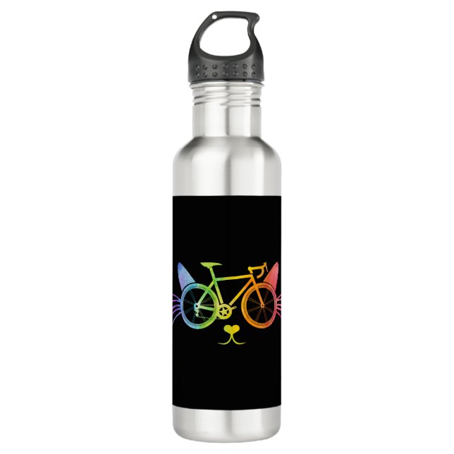 Bicycle Cat Lgbt 710 Ml Water Bottle (Front)