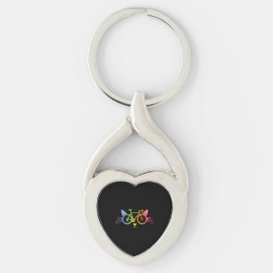 Bicycle Cat Lgbt Key Ring