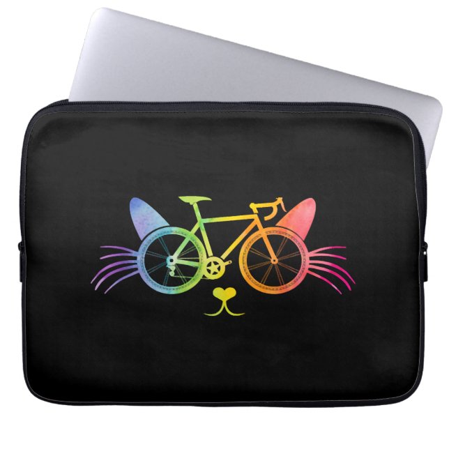 Bicycle Cat Lgbt Laptop Sleeve (Front)
