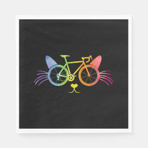 Bicycle Cat Lgbt Napkin