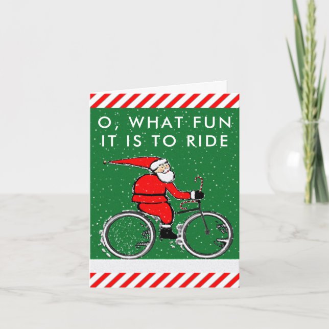Bicycle Christmas Holiday Card (Front)