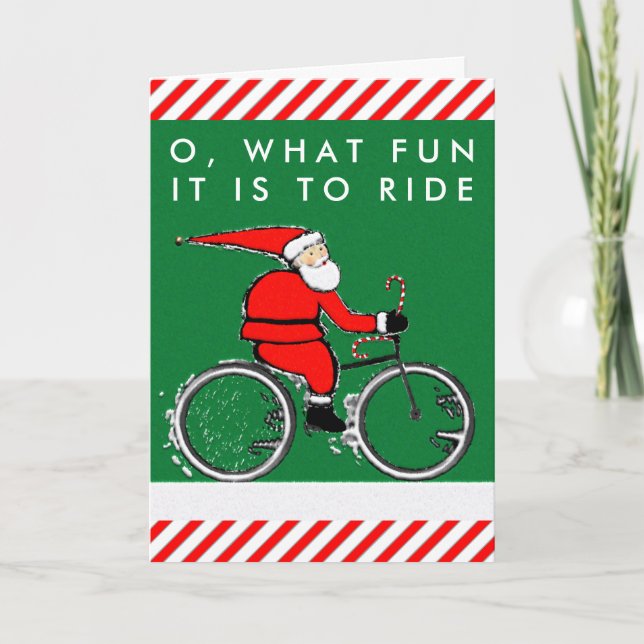Bicycle Christmas Holiday Card (Front)