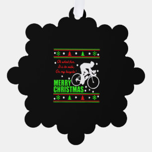 Bicycle Christmas Shirt Tree Decoration Card