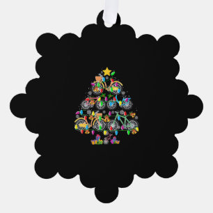 Bicycle Christmas Tree Funny Biker Bicyclist Decoration Card