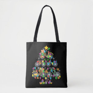 Bicycle Christmas Tree Funny Biker Bicyclist Tote Bag