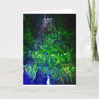 Bicycle Christmas Tree Greeting Card