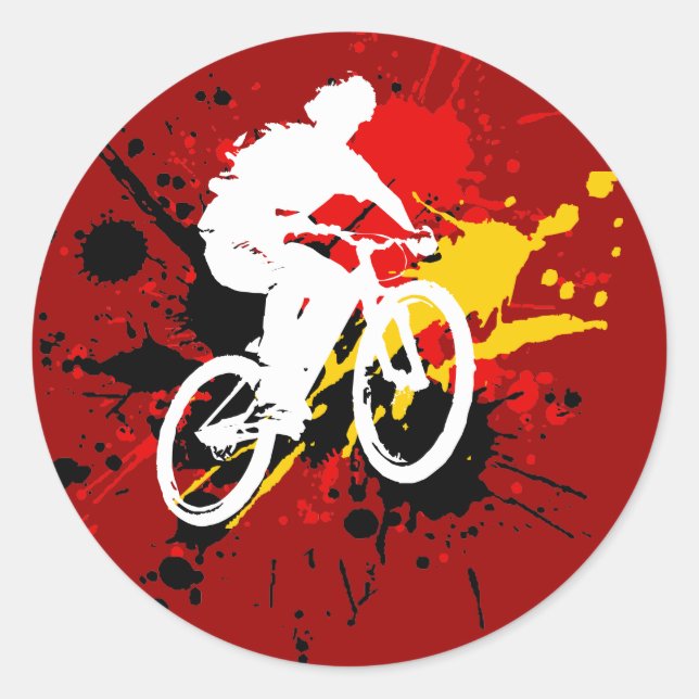Bicycle Classic Round Sticker (Front)