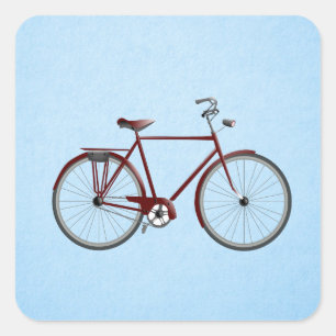 Bicycle clipart square sticker