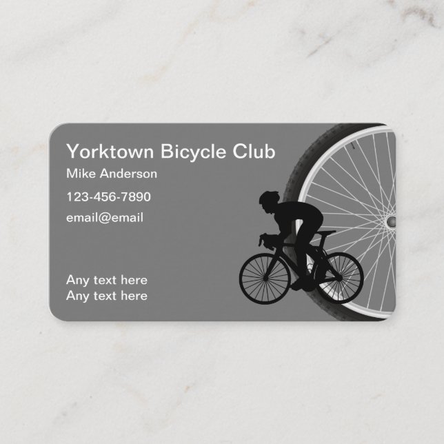 Bicycle Club Theme Business Cards (Front)