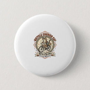 Bicycle Courier Cat Bicycle Courier Cat Vintage Ve 6 Cm Round Badge