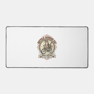 Bicycle Courier Cat Bicycle Courier Cat Vintage Ve Desk Mat