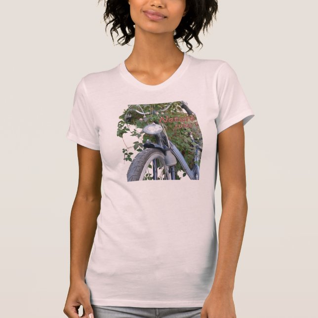 Bicycle covered with Clematis flowers App. T-shirt (Front)