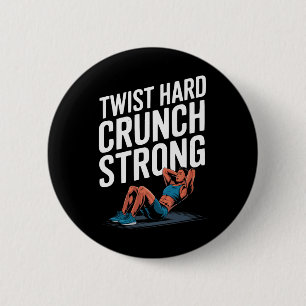 Bicycle Crunch Exercise Bodybuilding Fitness Worko 6 Cm Round Badge
