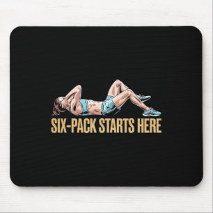 Bicycle Crunch Exercise Bodybuilding Fitness Worko Mouse Mat