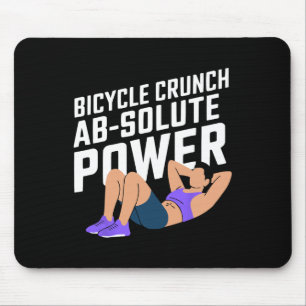 Bicycle Crunch Exercise Bodybuilding Fitness Worko Mouse Mat
