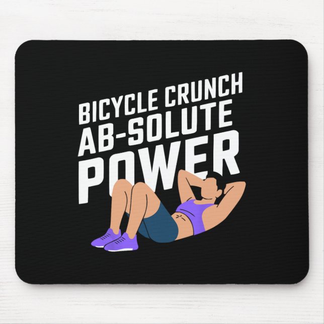 Bicycle Crunch Exercise Bodybuilding Fitness Worko Mouse Mat (Front)