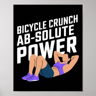 Bicycle Crunch Exercise Bodybuilding Fitness Worko Poster