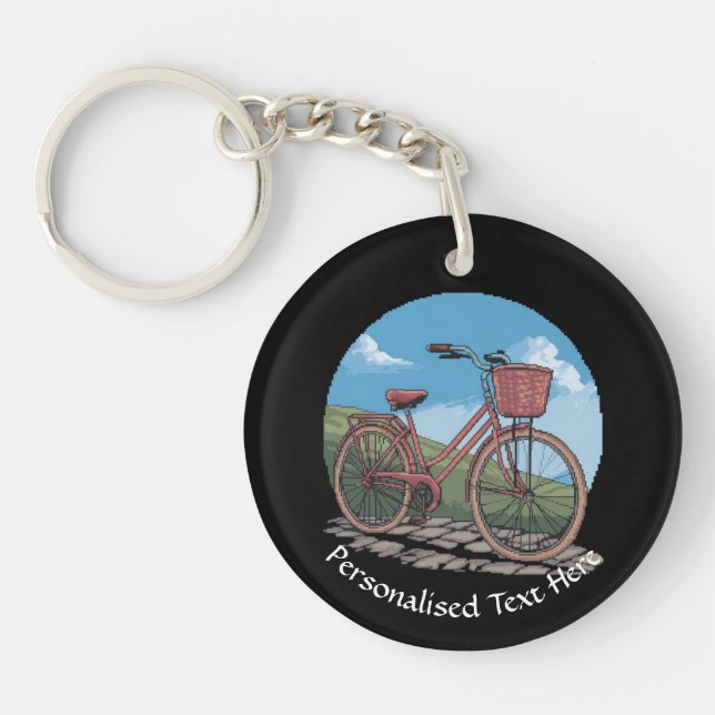Bicycle Custom NAME Keychain (Front)