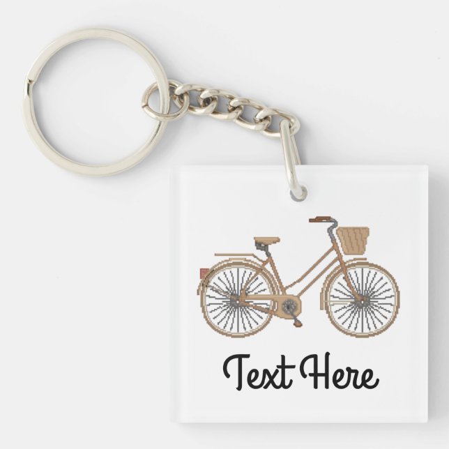  Bicycle Custom NAME Keychain (Front)