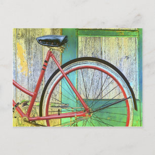 Bicycle Cycle Bicycling Cycling Old Shed Postcard