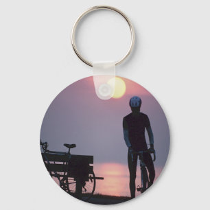 Bicycle Cycle Bicycling Cycling Quebec Canada Key Ring