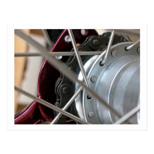 Bicycle Cycle Bicycling Cycling Rear Wheel Spokes Postcard