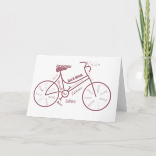Bicycle, Cycle, Bike, Motivational Words Card