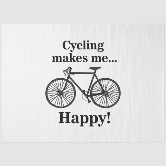 Bicycle Cycling Bicycling Cyclist Birthday Tissue Paper (Front)
