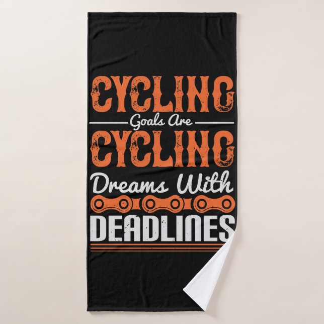 Bicycle -Cycling dreams with deadlines Bath Towel (Bath Towel)