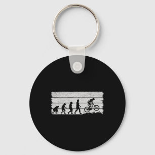Bicycle Cycling Evolution Mountain Biking Cyclist Key Ring