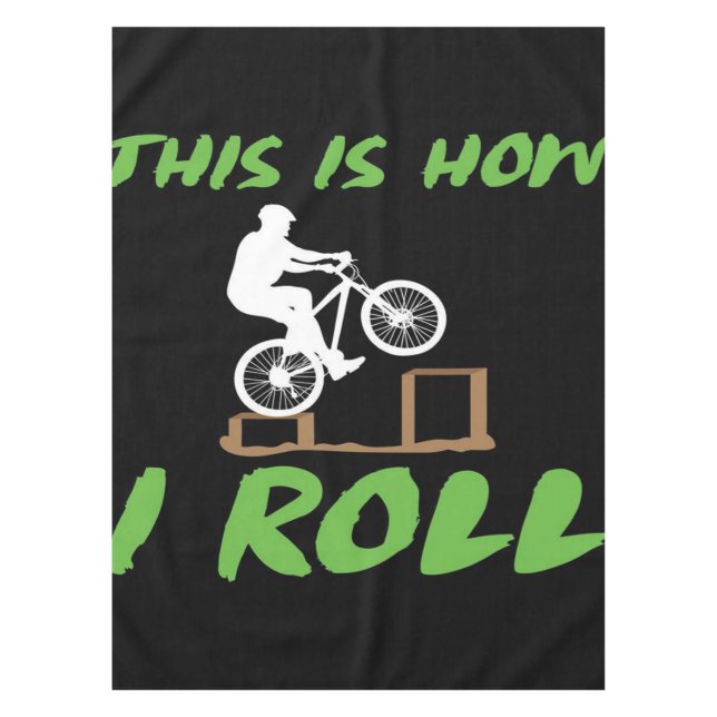 Bicycle Cyclist Biker- Unique Cycling Lover Gift Tablecloth (Front)