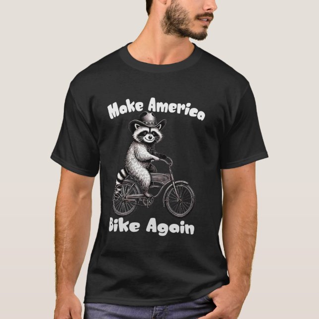 Bicycle Cyclists Sports Make America Bike Again Cy T-Shirt (Front)