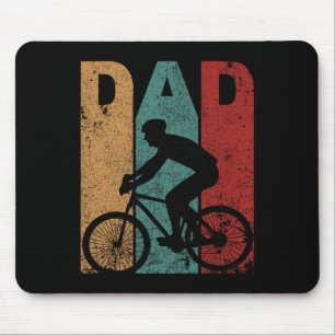 Bicycle Dad Cycling Cyclist Daddy Father's Day Gif Mouse Mat