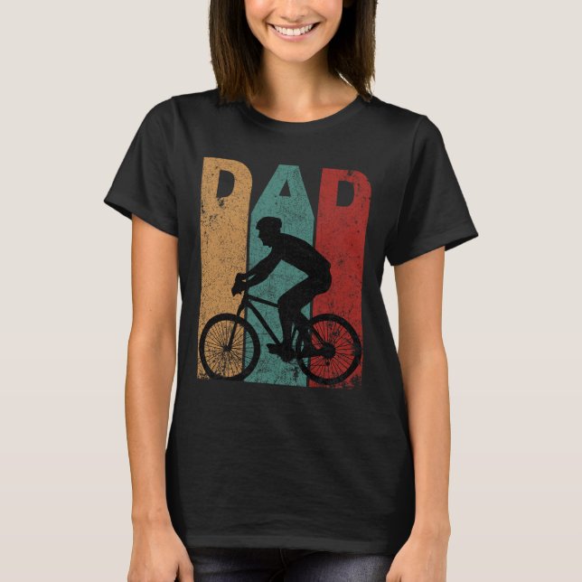 Bicycle Dad Cycling Cyclist Daddy Father's Day Gif T-Shirt (Front)