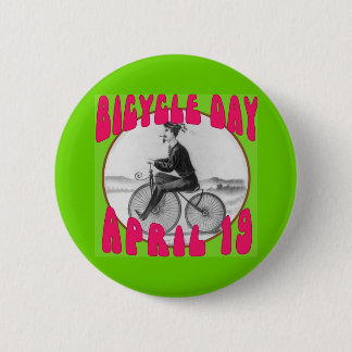 BICYCLE DAY April 19 6 Cm Round Badge