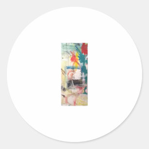Bicycle Demon Abstract Jeff Hankamer Artjunkhaus Classic Round Sticker