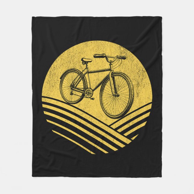 Bicycle design fleece blanket (Front)