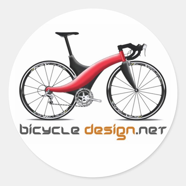Bicycle Design round stickers (Front)