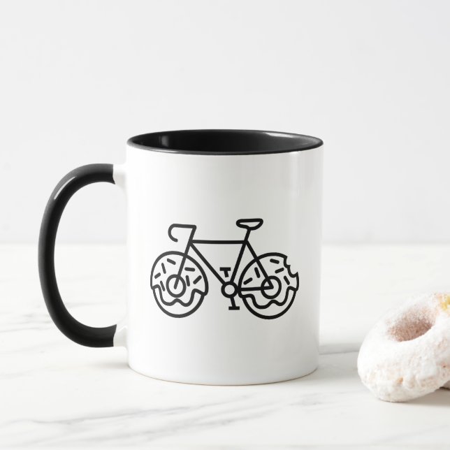 Bicycle Doughnuts Mug (With Donut)