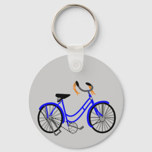 Bicycle Drawing, 1950's Style Key Ring