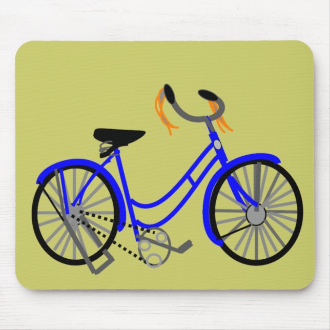 Bicycle Drawing, 1950's Style Mouse Mat (Front)