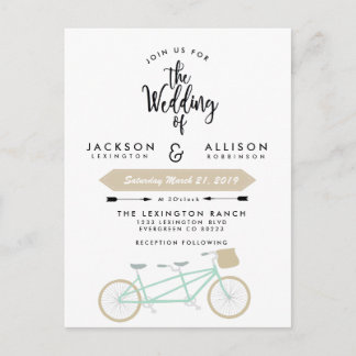 Bicycle Duo Wedding Invite